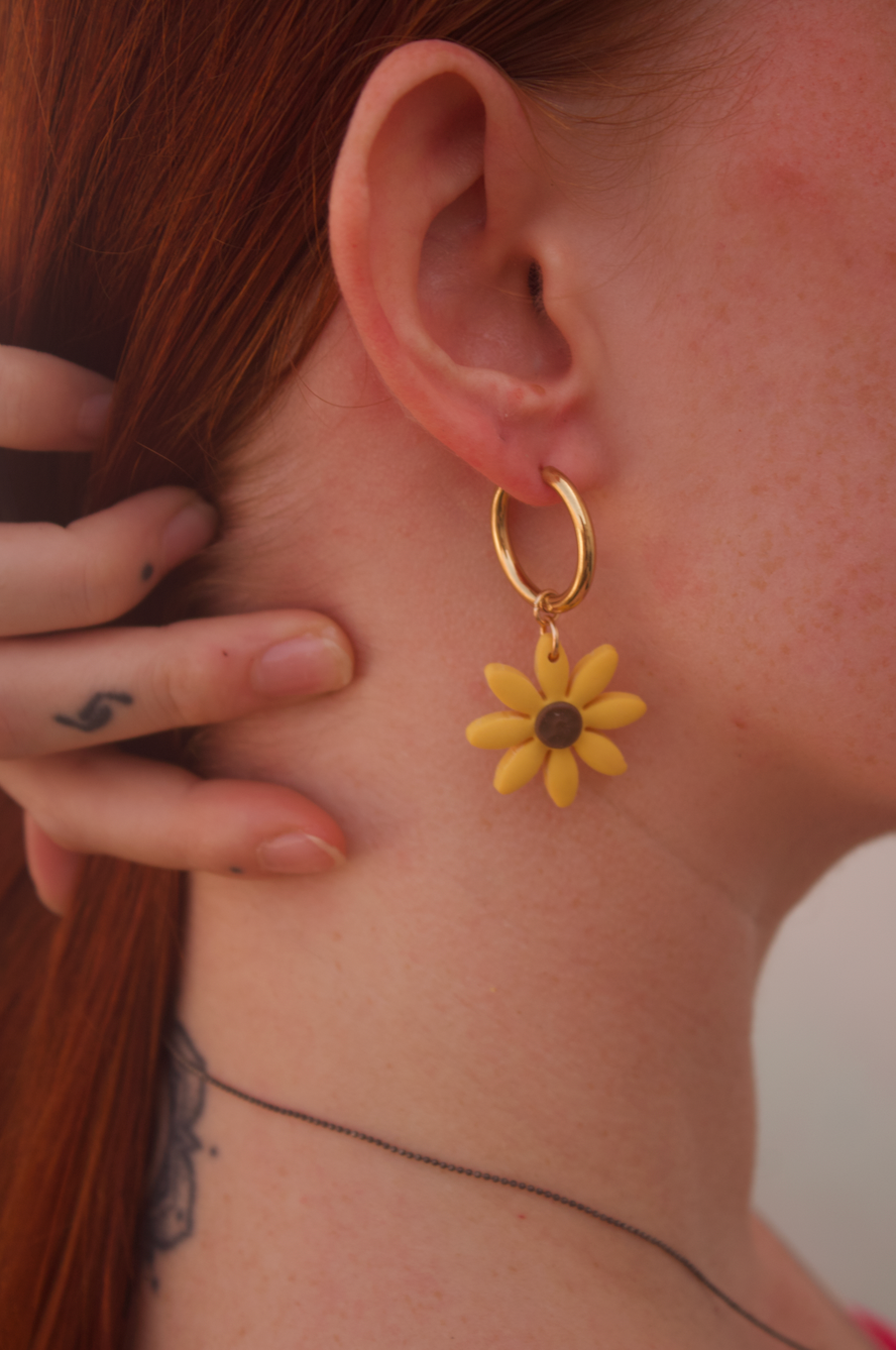 Pendientes charm - Girasoles 24